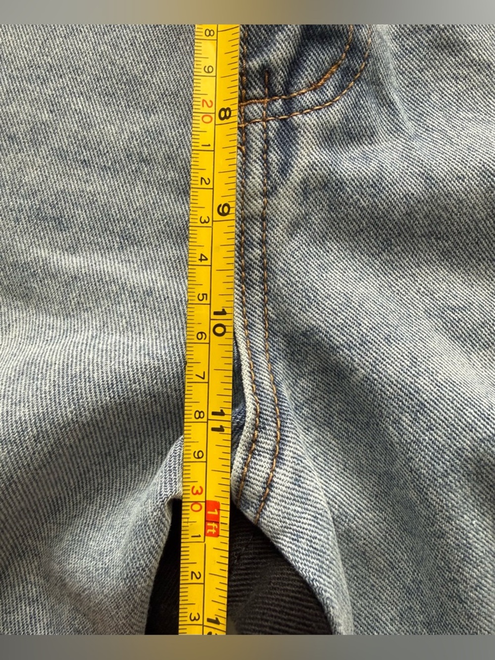 SHEIN Two-Tone Straight Leg Jeans - Blue in Front and Black in Back Size XS - Picture 9 of 12